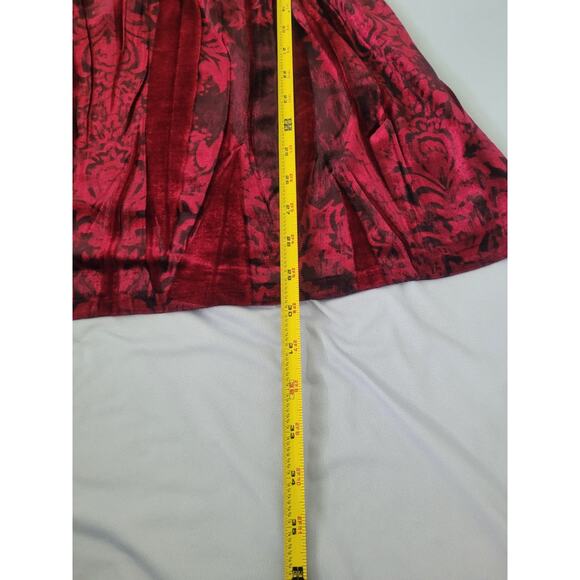 Y2k Apt 9 Velvet Babydoll Tunic Top Size XL Red Vamp Grunge Whimsigoth - Picture 7 of 9